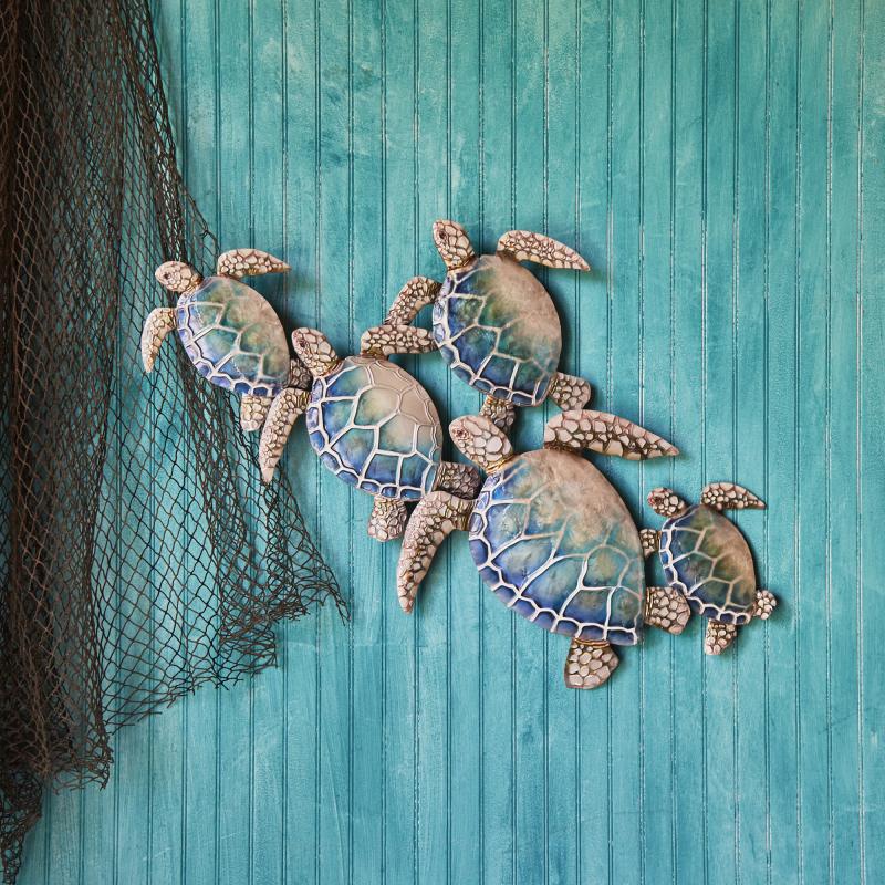 Eangee Sea Turtle Wall Decor Group of Five Working Wonders